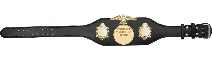 TITLE BELT - BUD004/G/ENGRAVEG - AVAILABLE IN 4 COLOURS